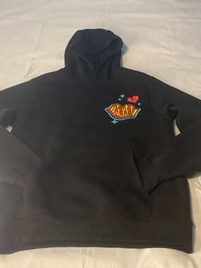 Hoodie Sweatshirt Black Reble Logo Pullover Size Medium